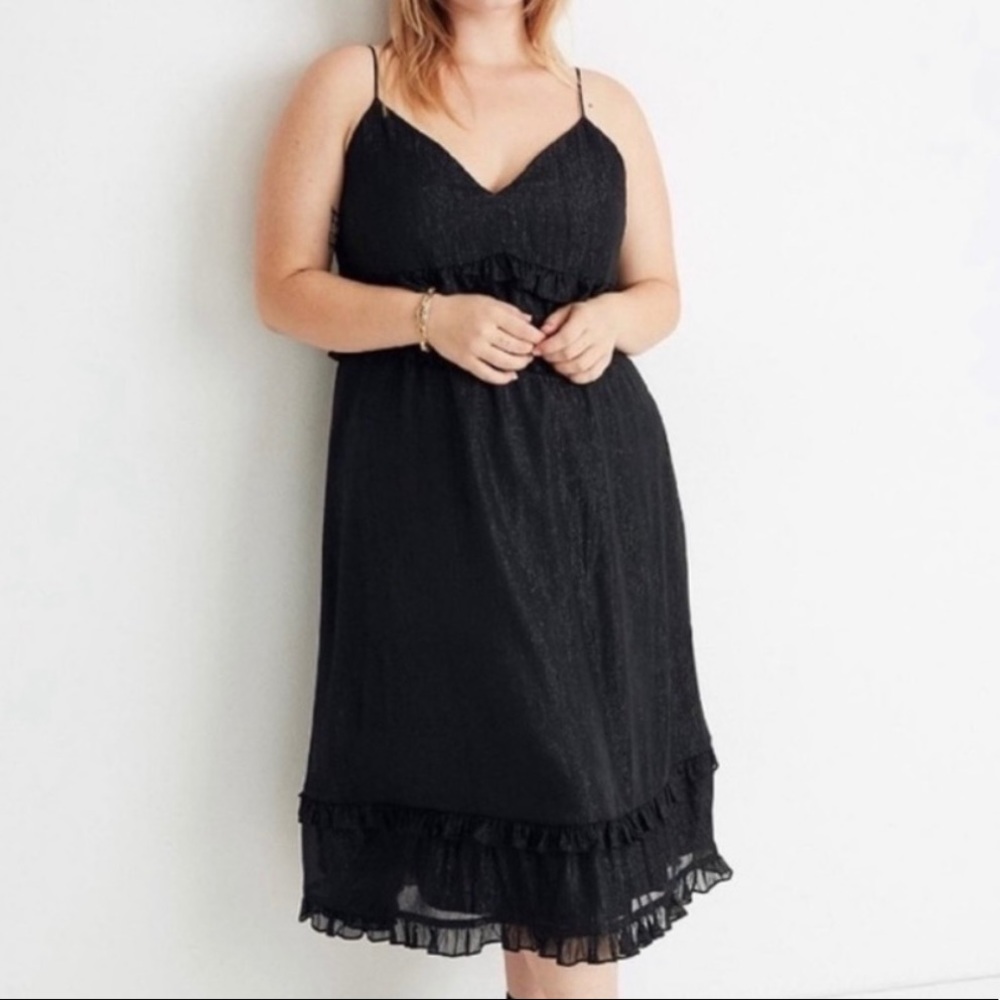 Madewell NWT Shimmer Ruffle Cami Dress